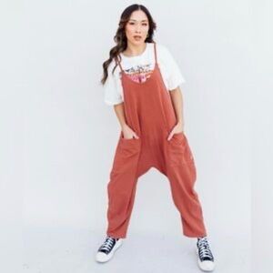 NWT FREE PEOPLE HOT SHOT Onesie 
Large Terra Cotta